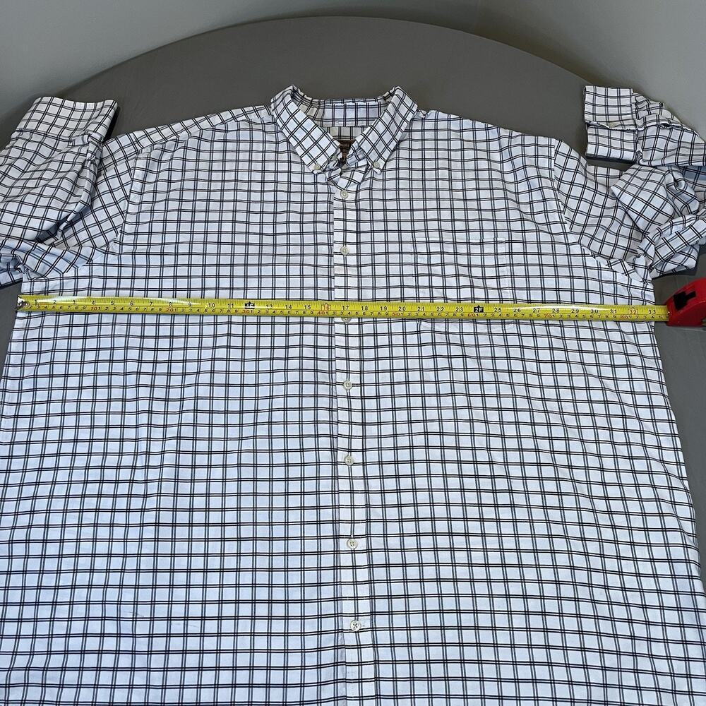 The FOUNDRY 4XLT Shirt Button Down Long Sleeve White/Black Check Plaid Easy Care - Picture 6 of 9